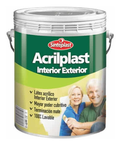 Pintura Látex Interior Exterior Acrilplast 1 Litro