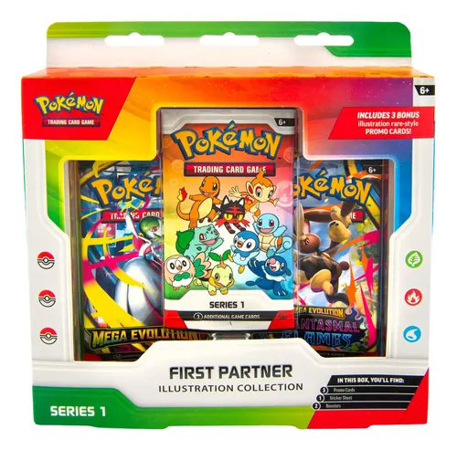 Coleção De Ilustrações Do Primeiro Parceiro Da Pokémon Tradi