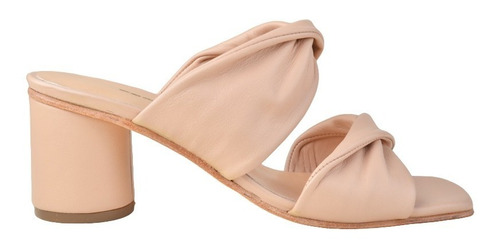 Zuecos Sandalias De Mujer De Cuero Twist - Ferraro