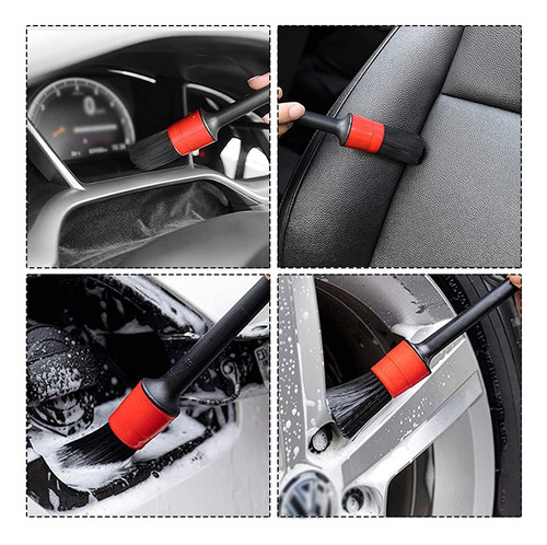 Juego De 5 Cepillos Para Detalles De Automóviles, 5 Cepillos