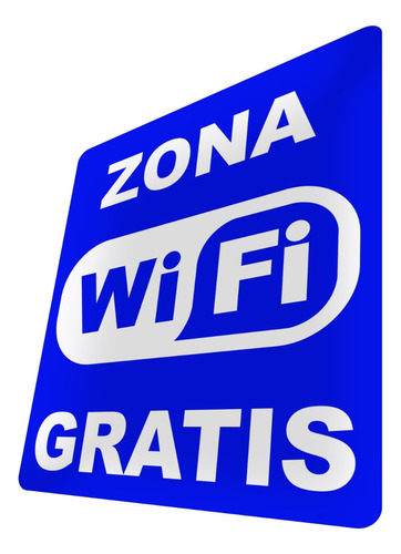 Letrero Zona Wi Fi Gratis Señalización Aviso Anuncio Pvc 