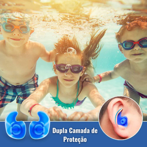 Tampão De Ouvido Protetor Auricular A Prova D'agua Natação Tomóvi