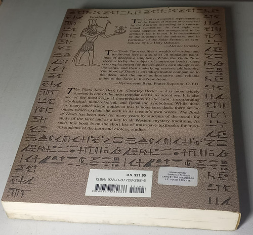 Book Of Thoth: (egyptian Tarot) - Aleister Crowley Edit Red W (Usado)