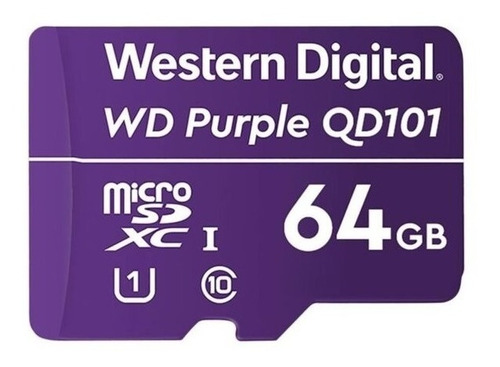 Memoria Microsd Western Digital - 64gb Wd Purple - Seguridad