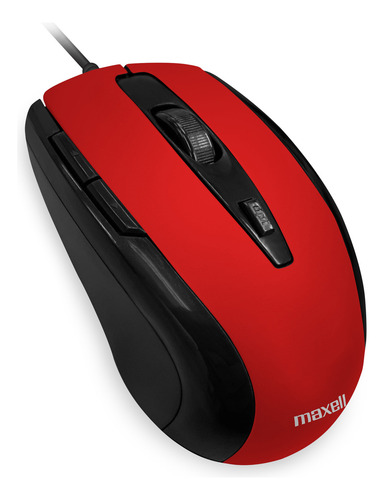 Mouse Óptico Maxell 5 Botones Mowr-105 Rojo