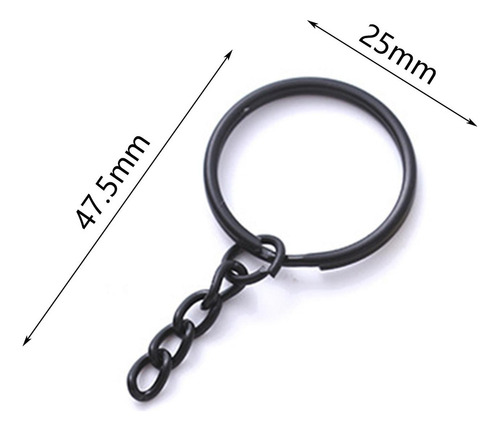 3 X 50 Llaveros Con Cadena De 1 Pulgada Y Anillos De Salto,