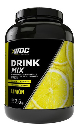 Drink Mix Woc Con Maltodextrina Naranja, Limón, Fresa 2.5kg