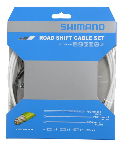 Shimano Optislick Juego De Cables De Engranaje Road Blanco