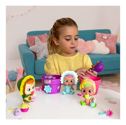 Imagen 4 de 7 de Cry Babies Muñeca Happy Flowers Playset Maggic Tears