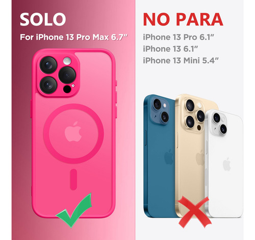 Funda Compatible Magsafe Para iPhone Serie,iPhone 16/15/14/13 Case Protección Completa La Cámara Translúcido Mate Delgad