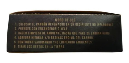 Carbón Sagrada Madre Eco-artesanal Alcanfor-ruda-romero 12 U