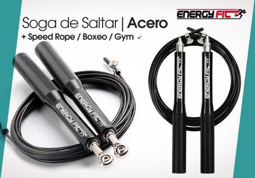 Imagen 2 de 10 de Soga Saltar Speed Rope Mangos Aluminio Cabezal 360° Crossfit