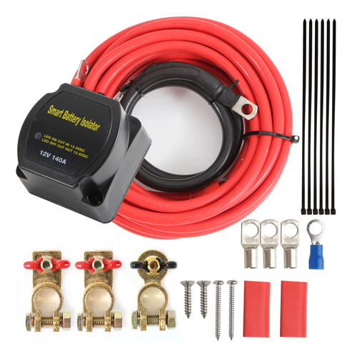 Kit De Aislador De Batería 12v 140amp Con Relé De Carga