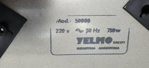 Antigua Aspiradora Yelmo 50000 No Funciona P/reparar/repuest Negro Y Gris