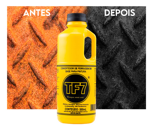Convertedor De Ferrugem Tf7 500ml Base Para Pintura Cf Nf