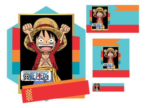 Etiqueta Escolar One Piece 3 Kit Imprimible 