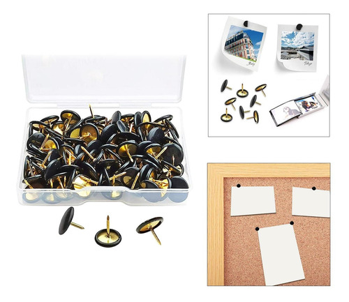 200x Chinchetas Con Reverso Plano Chinchetas Tableros De