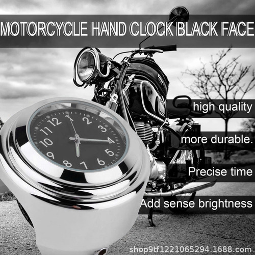 Reloj De Manillar De Motocicleta Cromado Precise Time
