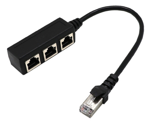 Rj45 1-a-3 Divisores 3 Puerto Hembra Extensión Lan