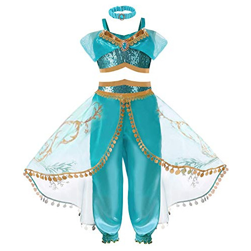 Girls Princess Traje Vestido Halloween Party Árabe Cos...