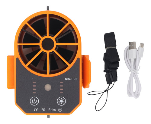 Ventilador De Cinturón Portátil Naranja, Cintura, 4 Velocida
