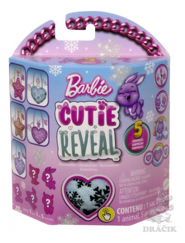 Barbie Cutie Reveal Pet Mascotas Azul + 5 Sorpresas Mattel