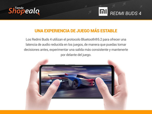 Imagen 4 de 10 de Auriculares In-ear Bluetooth Xiaomi Redmi Buds 4 Celeste -*