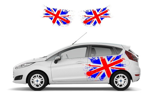 Par Stickers Franjas Para Auto Fiesta Ford Suv Inglaterra