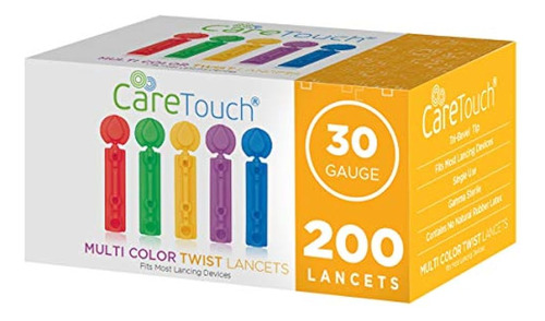 Lancetas Care Touch Twist Top Calibre 30 (200 Unidades)