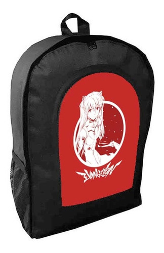 Mochila Negra Neon Genesis Evangelion Bichos Mod A32