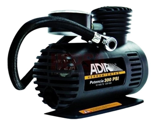 Imagen 1 de 1 de Compresor de aire mini a batería portátil Adir 658 negro