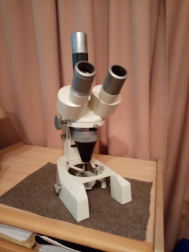 Microscopio Binocular Hertel & Reuss Ste6 - Aleman-año 1970