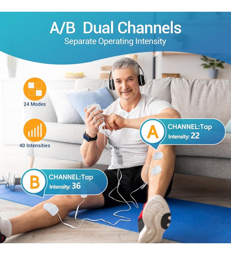 Tens Estimulador Masajeador Muscul Electric Alivia Dolor 24m