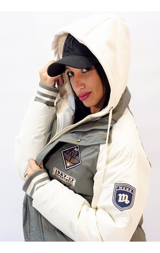 Campera Mujer Universitaria Puffer Impermeable Abrigo