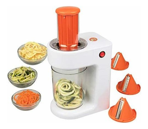  Espiralizador Electrico 3 En 1 Para Pasta 