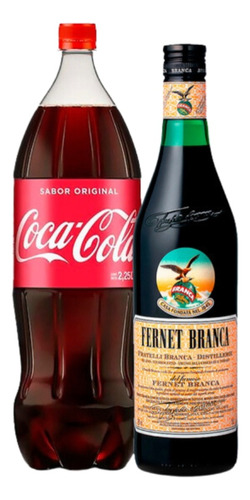 Fernet Branca 750 Cc + Coca Cola 2,25