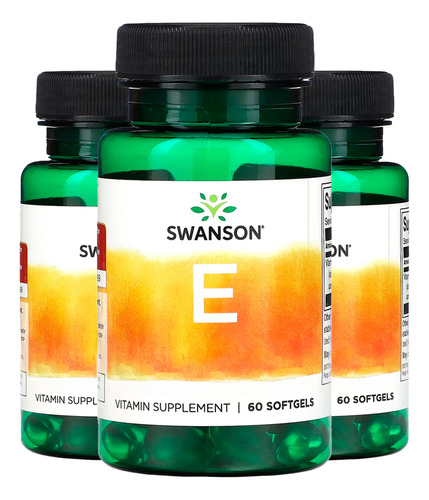 Vitamina E-400 180.2mg Swanson 60 Sgels 3un Sabor N/A