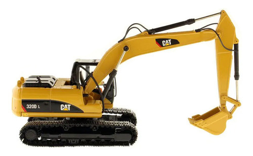 Miniatura Diecast Escavadeira Caterpillar 320d-l M85214 Cor Amarelo