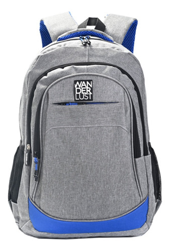 Mochila Wanderlust Portanotebook Microfibra Urbanmode Azul