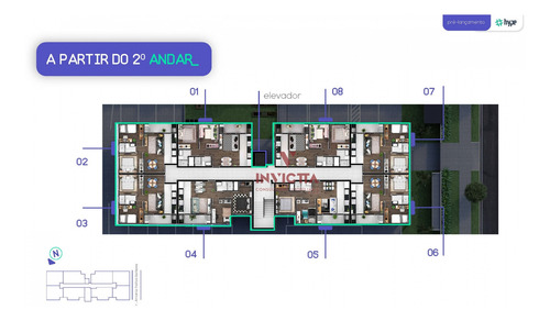 Imagem 12 de 13 de Apartamento Com 2 Dormitórios À Venda Com 97.42m² Por R$ 290.900,00 No Bairro Capão Raso - Curitiba / Pr - Aa 1574