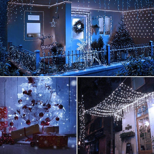 Guirnalda Luces Led Solares Exteriores 32m 300led Decoración