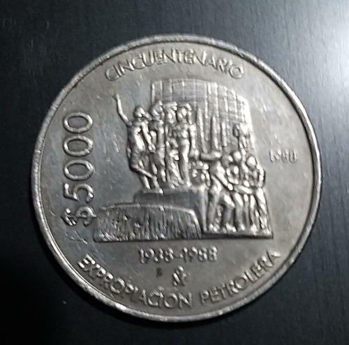 Moneda De $5,000 Cincuentenario (1988)