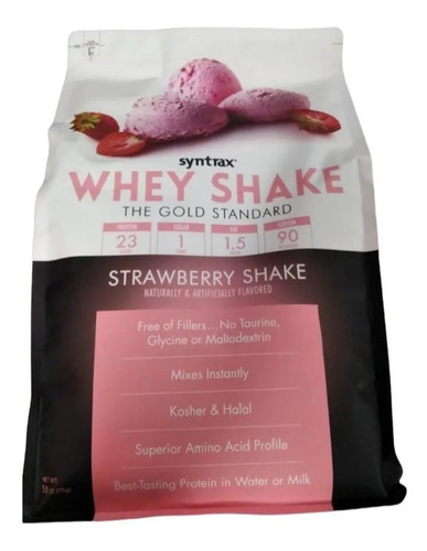 Suplemento En Polvo Syntrax Whey Shake Proteínas Sabor Fresa En Bolsa De 2.27kg