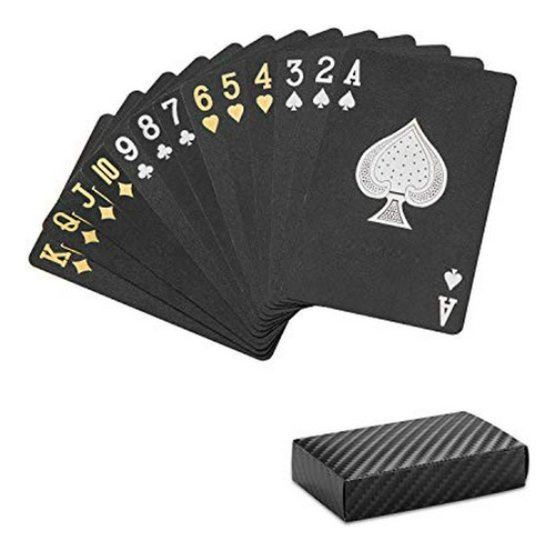 Naipes Cartas De Póquer Profesionales, Black Diamond, Plásti