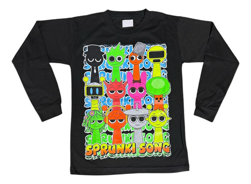 Remera Manga Larga Sprunki Song Brilla En La Noche Premium
