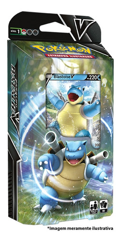 Card Game Pokémon Baralho Batalha V Deck Blastoise Copag