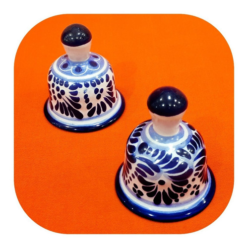 Imagen 5 de 5 de Set 80 Campanas De Talavera Poblana Color 5cm Personalizadas