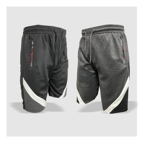 Doble Pack  Bermuda Deportiva  2x1  Con Bolsas Y Cierre 30