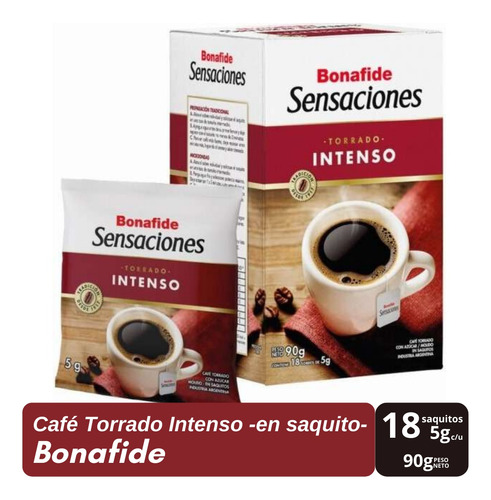 Cafe Torrado Intenso En Saquitos Bonafide 18un X 5g