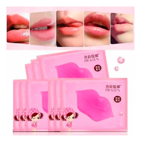 Parches Para Labios Colágeno Fresa 10pz Hidratación Full